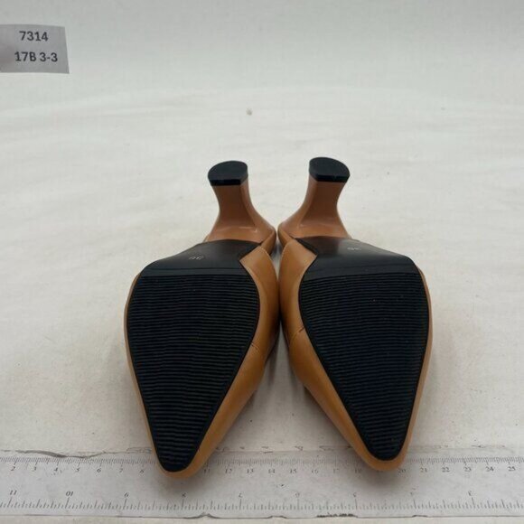 Women's Pointed Toe Comfy Kitten Mules Low Heels Slip On Backless Pumps Slide Sa - Picture 7 of 8